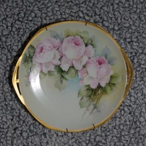 MZ Austria Floral Decorative Plate Pink